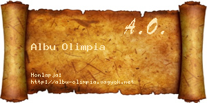 Albu Olimpia névjegykártya