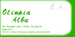 olimpia albu business card